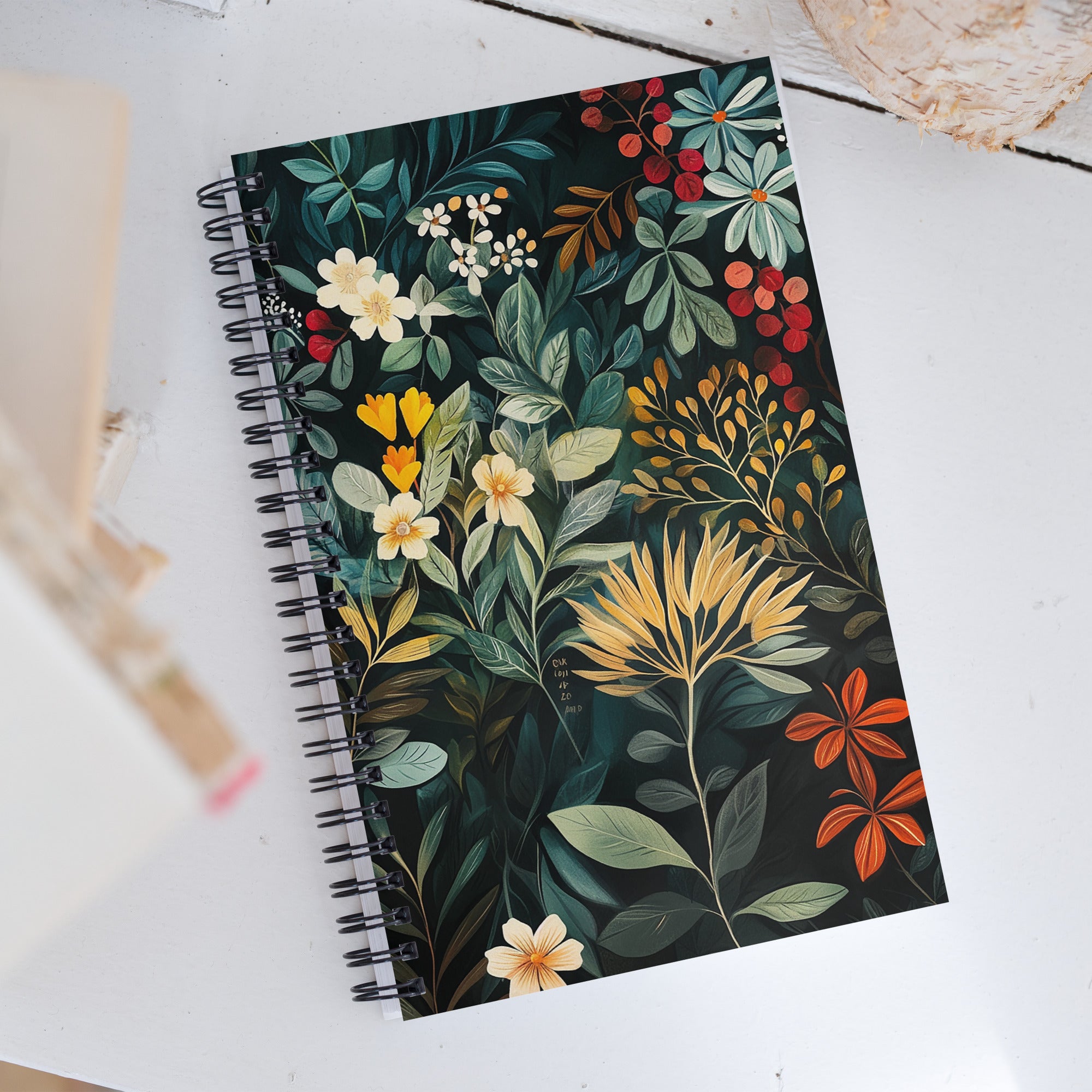 Spiral Notebook - Midnight Bloom | Drese Art