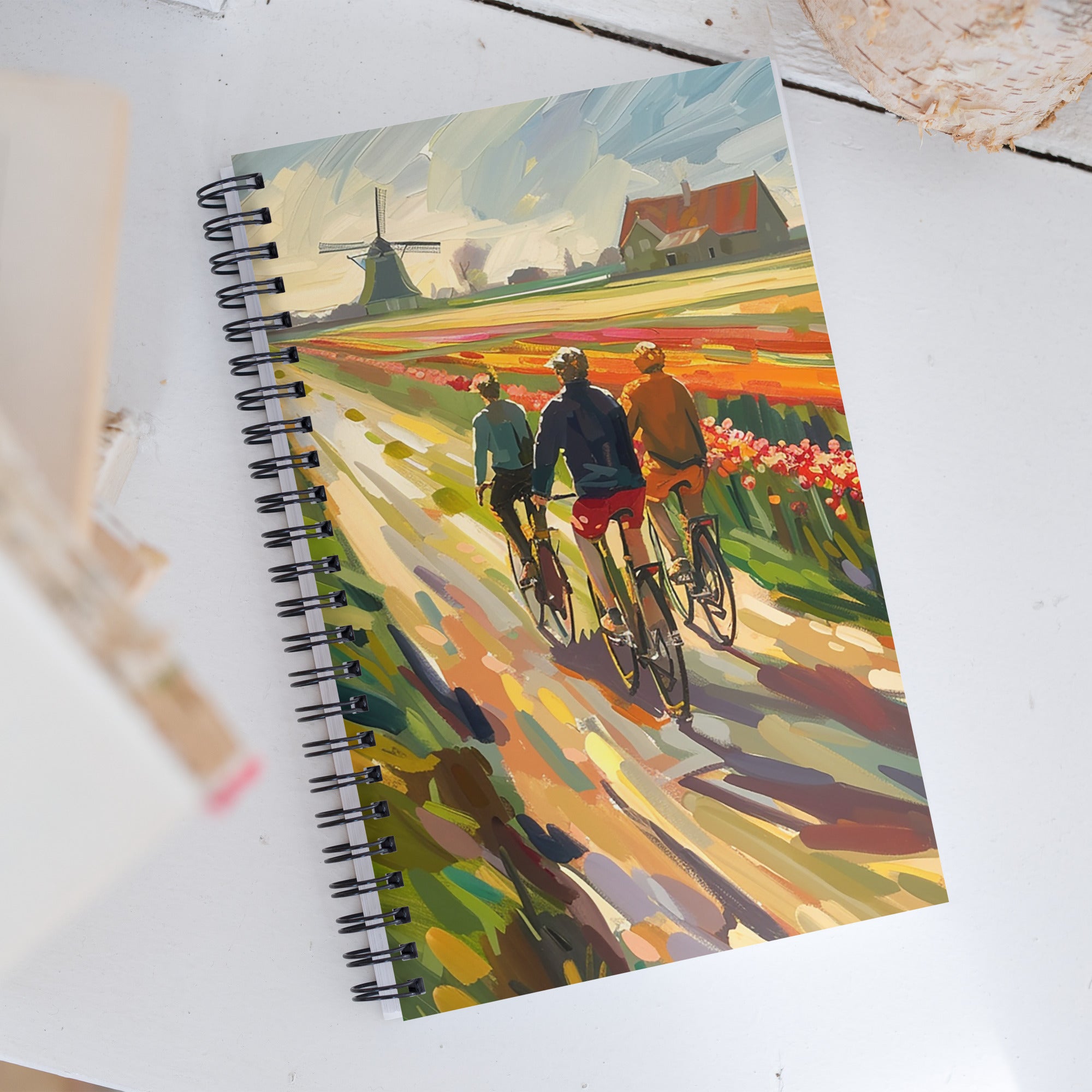 Spiral Notebook - Through Tulip Fields | Drese Art