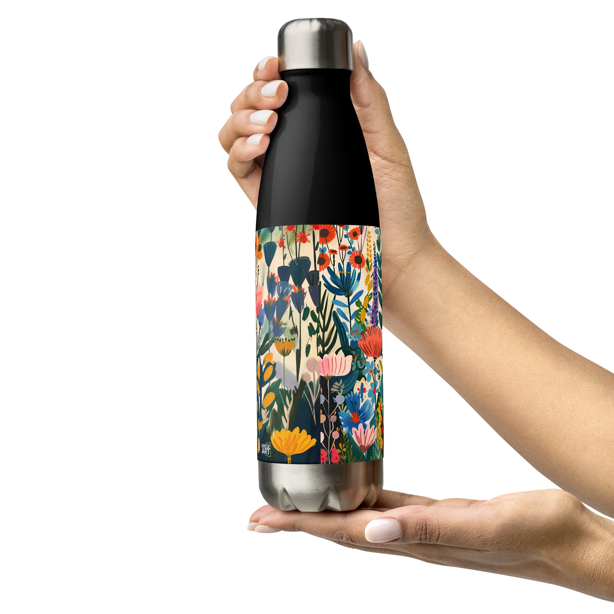 Water Bottle - Nordic Floral Delight | Drese Art