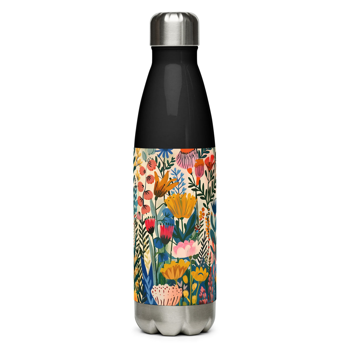 Water Bottle - Nordic Floral Delight | Drese Art