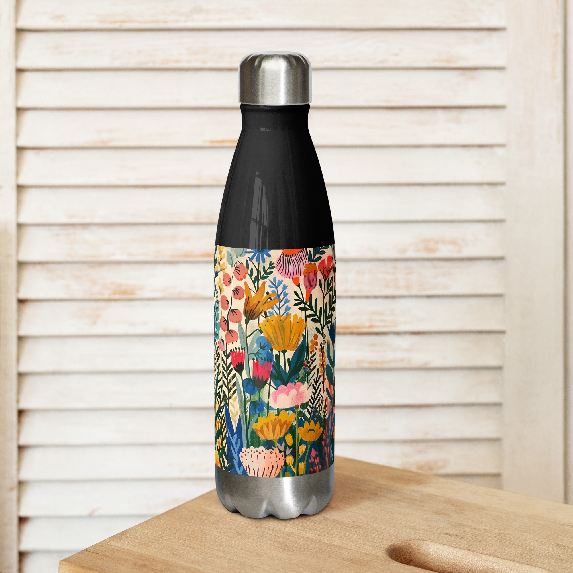 Water Bottle - Nordic Floral Delight | Drese Art