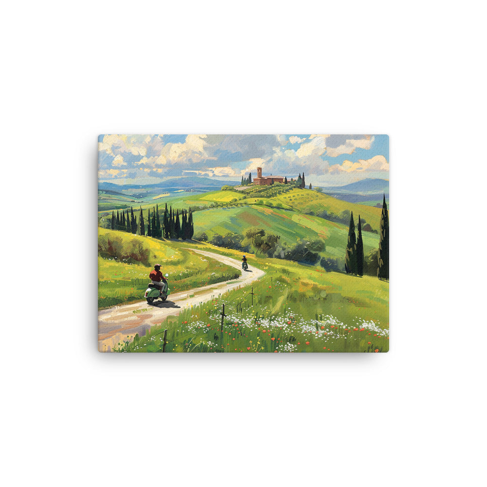 12x16-inch Italian vintage canvas print with the Tuscan Splendor artwork by Drese Art