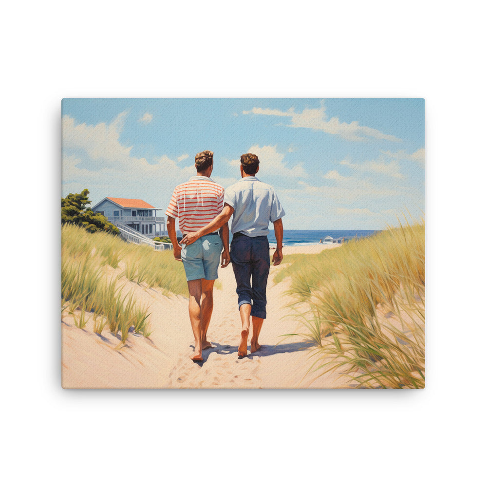 Leinwanddruck - Spaziergang am Strand | Drese Art