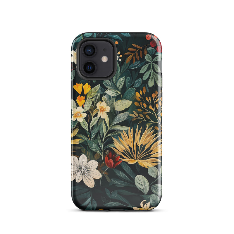 Dark Botanical iPhone Case - Midnight Bloom - Dual Layer Back Cover iPhone 13 mini Dark Botanical iPhone Case - Midnight Bloom - Dual Layer Back Cover iPhone 13 mini