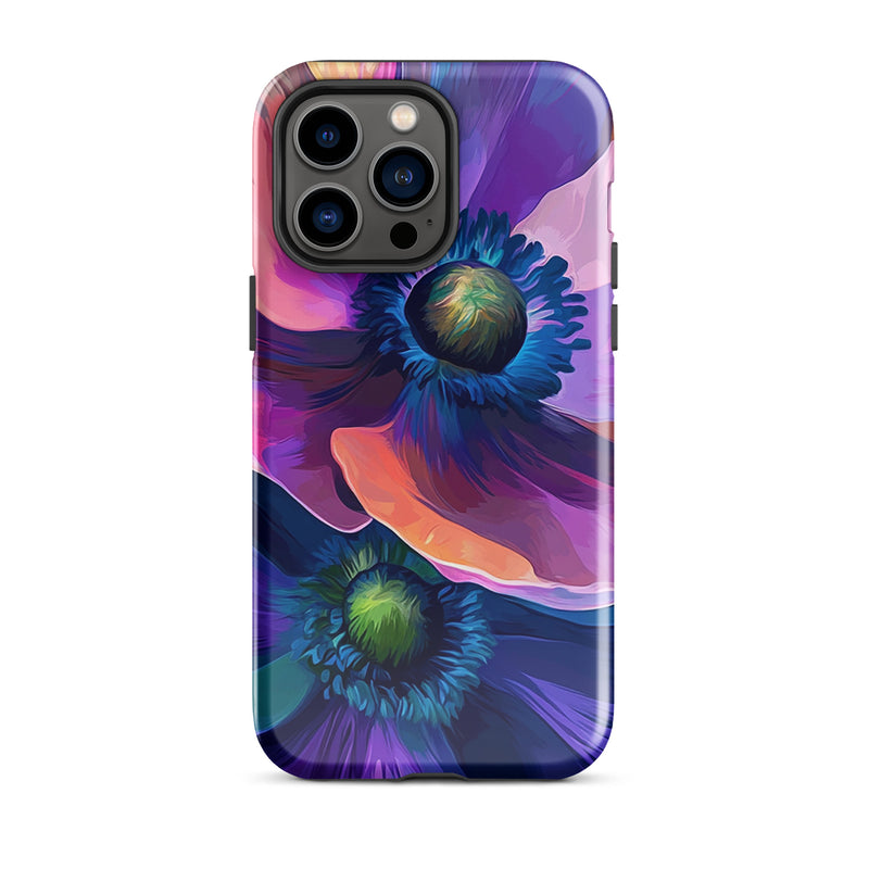 Deep Teal Floral iPhone Case - Luminous Depths Deep Teal Floral iPhone Case - Luminous Depths