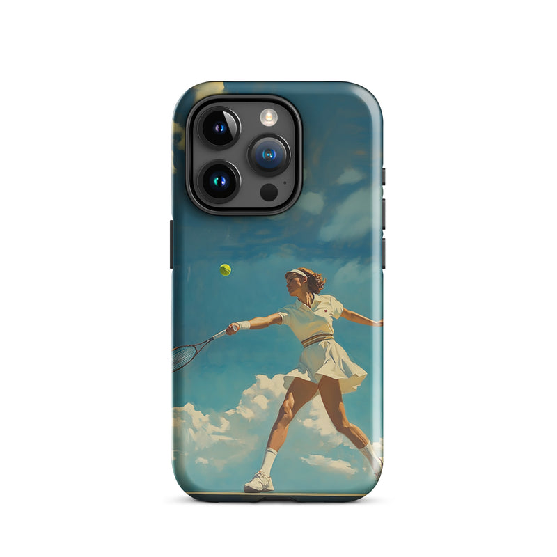 Female Tennis Vintage iPhone Case - Skyward Swing Female Tennis Vintage iPhone Case - Skyward Swing