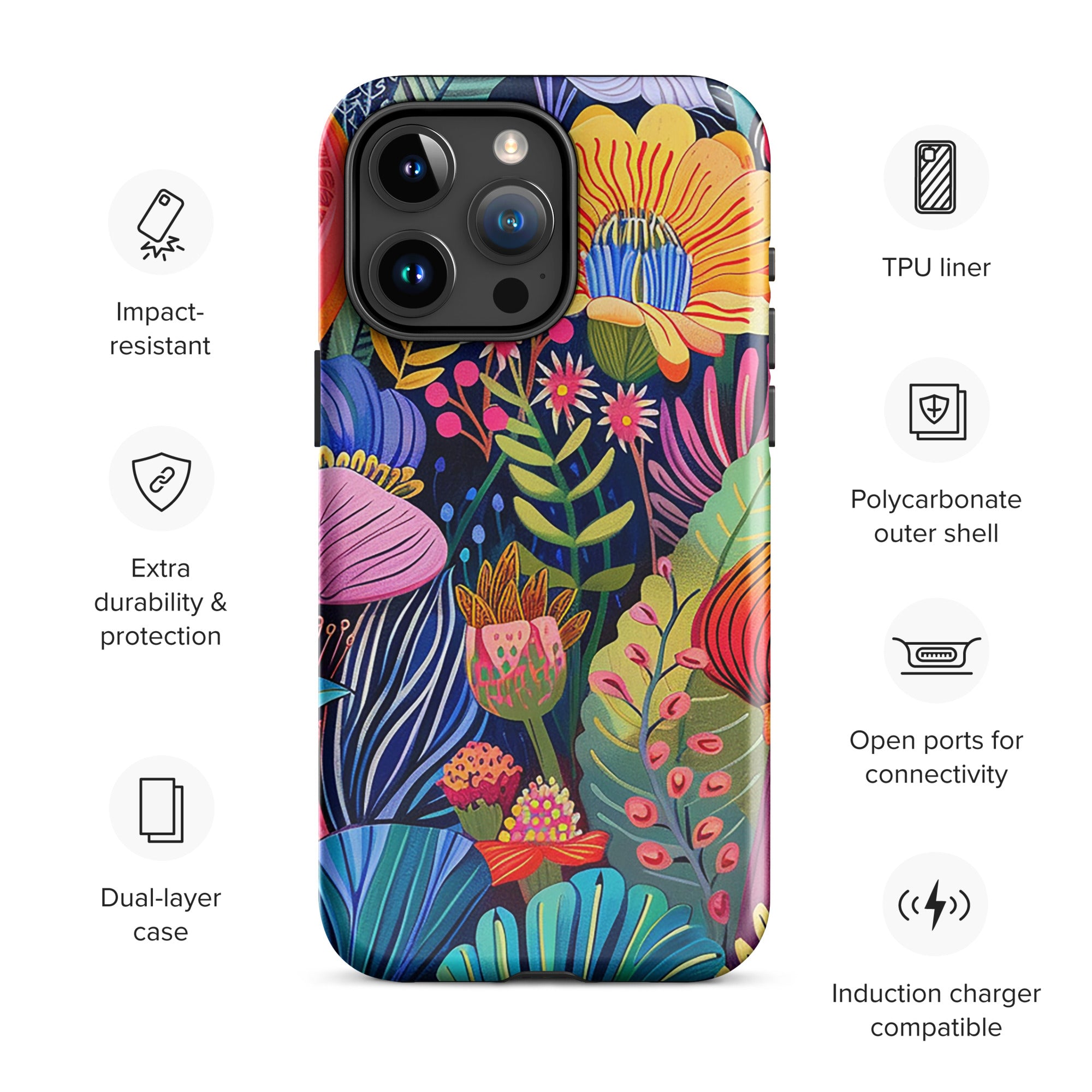 Coque iPhone® - Fleurs vibrantes d'Afrique | Drese Art