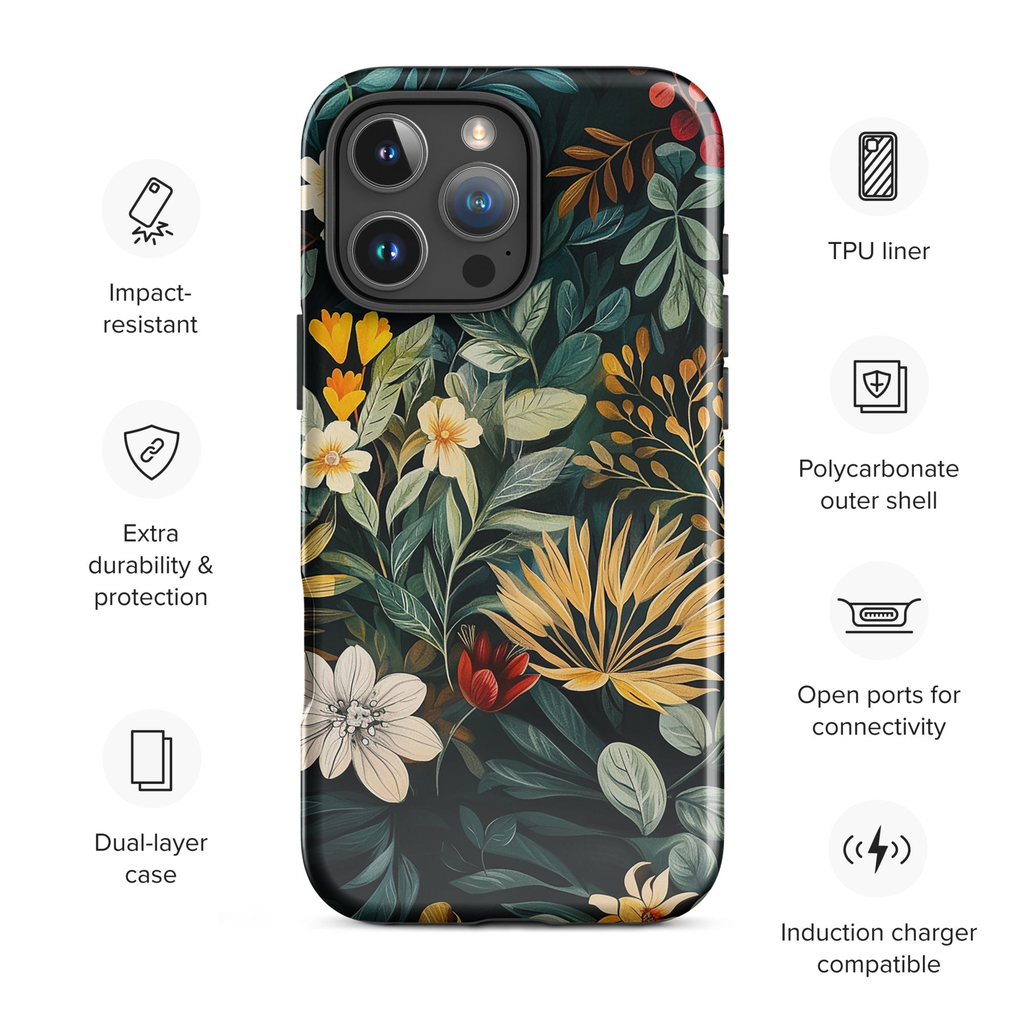 Coque iPhone® - Midnight Bloom | Drese Art