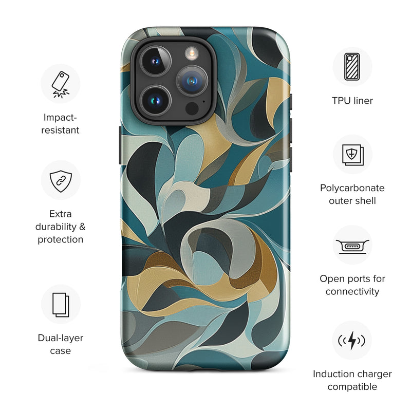 Trendy Aqua Pattern iPhone Case - Aqua Reverie Trendy Aqua Pattern iPhone Case - Aqua Reverie