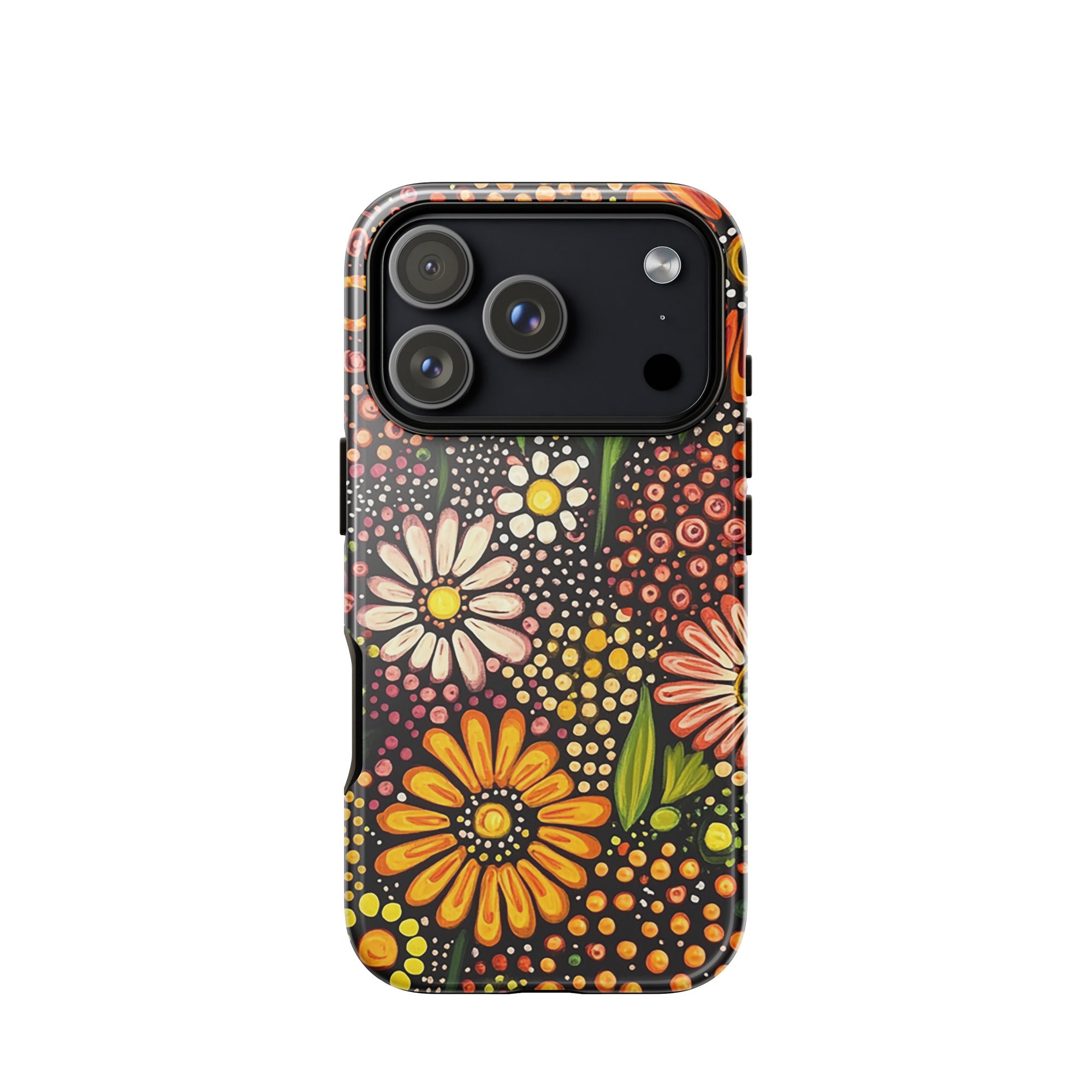 Ethnic floral iPhone 18 Pro case with the Flourishing Earth artwork by Drese Art
