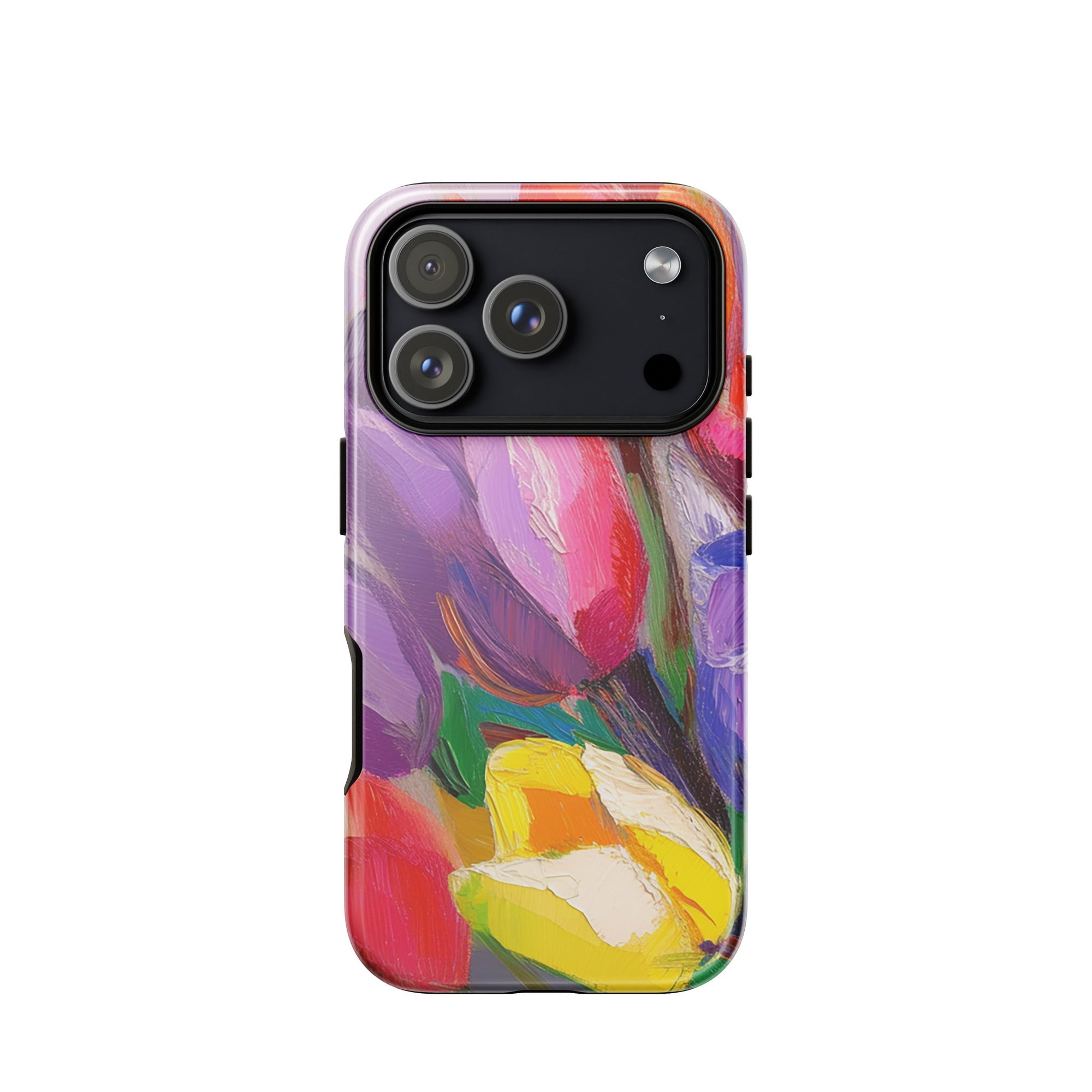 Floral iPhone 18 Pro case with the Vibrant Awakening artwork by Drese Art