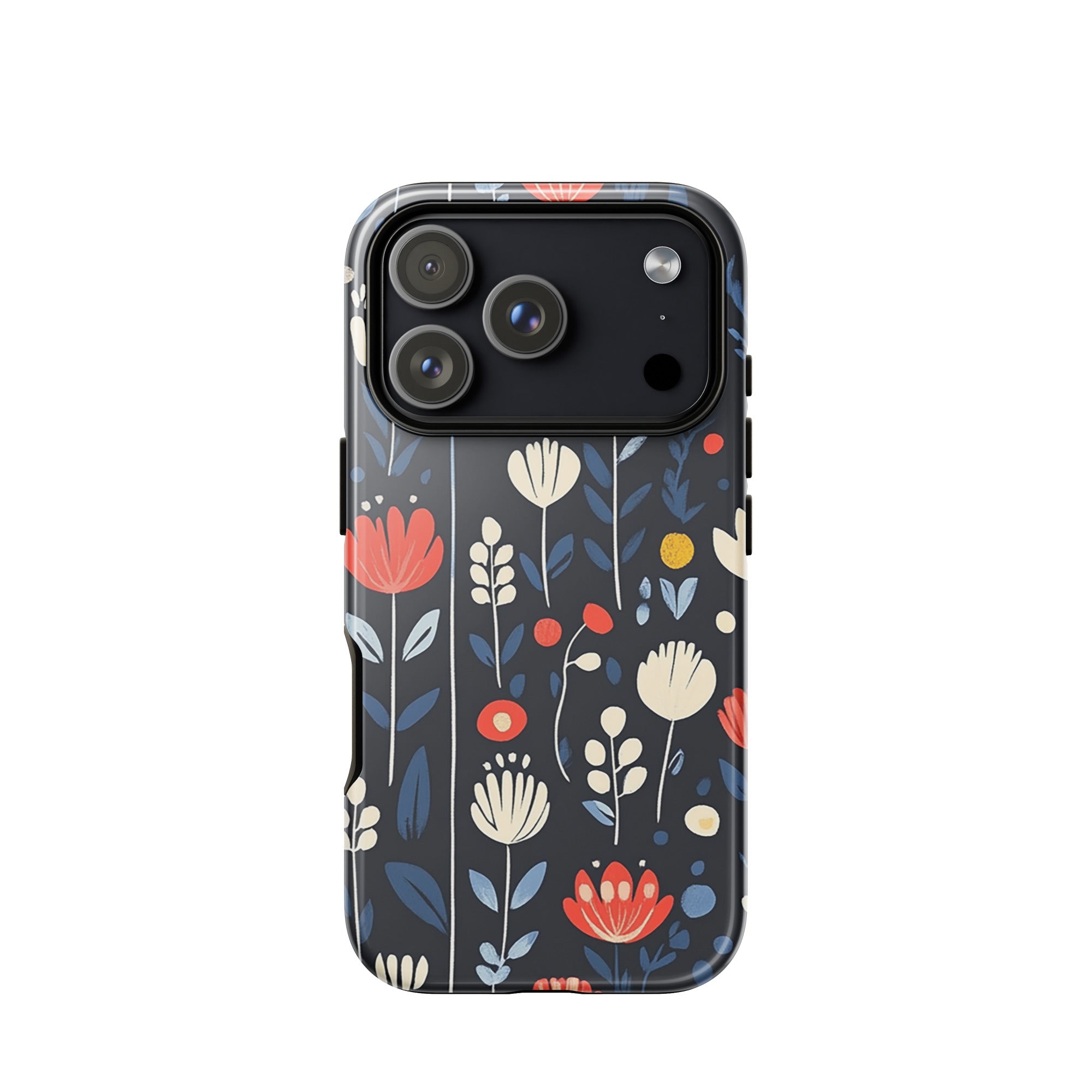 Scandinavian floral iPhone 18 Pro case with the Nordic Meadow artwork by Drese Art