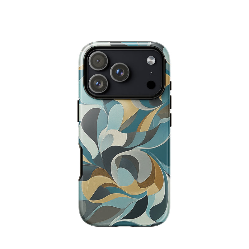 Abstract pattern iPhone case for iPhone 18 Pro with the Aqua Reverie artwork by Drese Art