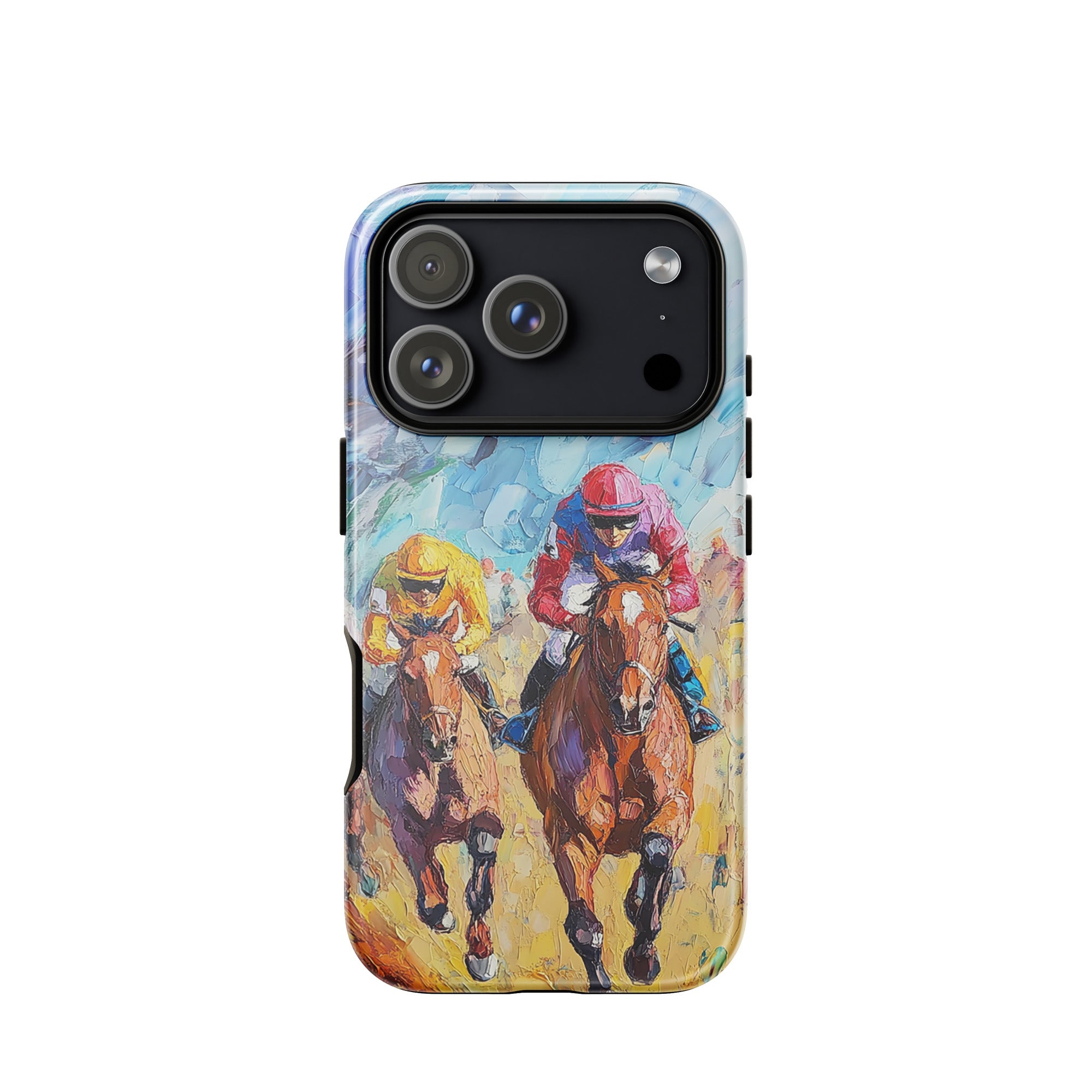Equestrian-themed iPhone case for iPhone 18 Pro with the Fury of the Finish artwork by Drese Art