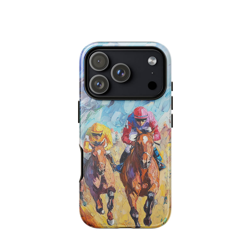 Equestrian-themed iPhone case for iPhone 18 Pro with the Fury of the Finish artwork by Drese Art