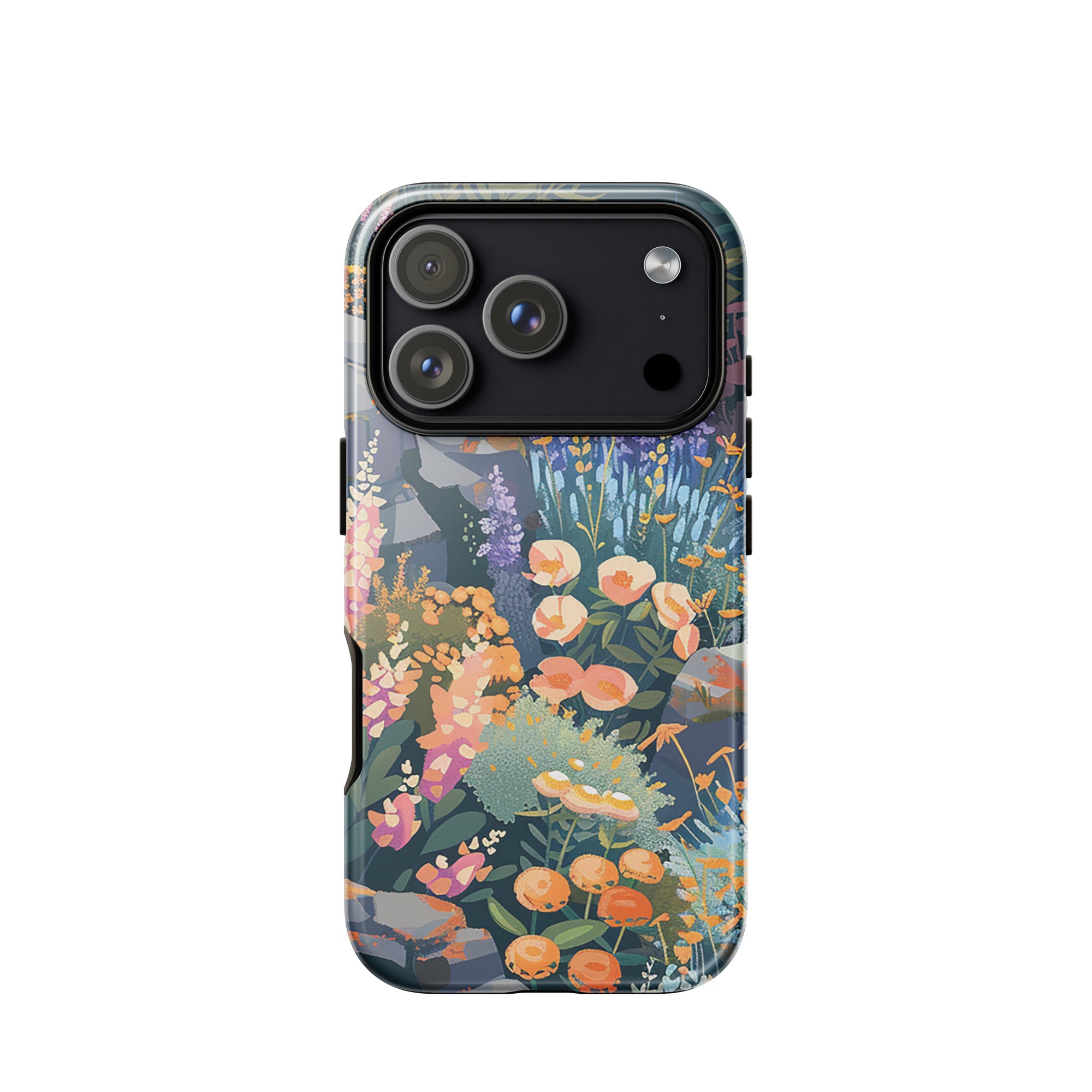 Floral iPhone case for iPhone 18 Pro with the Alpine Meadow artwork by Drese Art