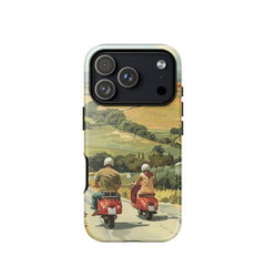 Italian vintage iPhone case for iPhone 18 Pro with the Tuscany Journey artwork by Drese Art