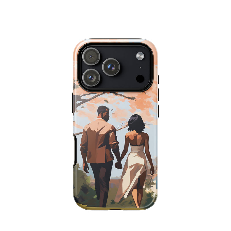 Romantic African American vintage iPhone case for iPhone 18 Pro with the Beautiful Day artwork by Drese Art