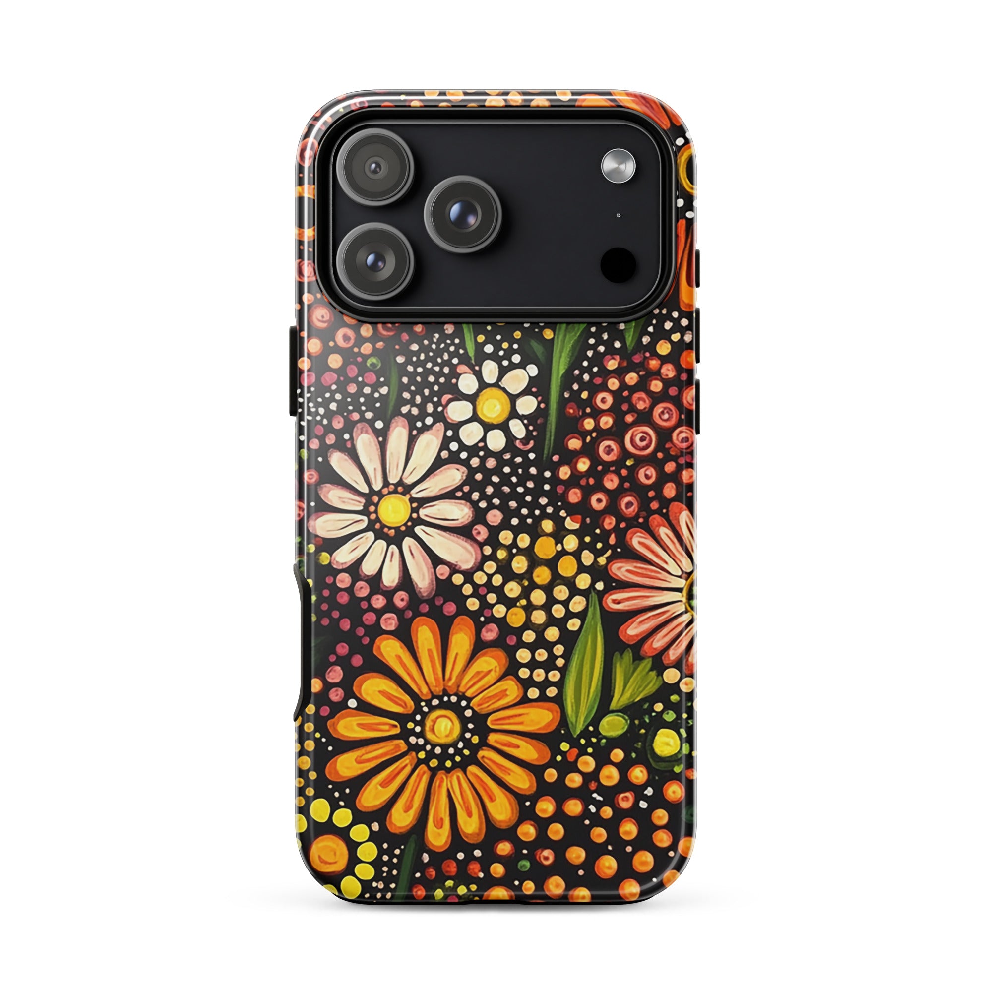 Ethnic floral iPhone 18 Pro Max case with the Flourishing Earth artwork by Drese Art
