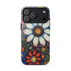 Ethnic floral iPhone 18 Pro Max case with the Blooming Dreamtime artwork by Drese Art