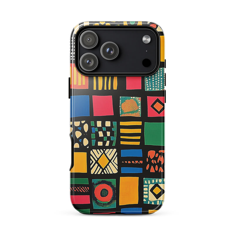 African-inspired ethnic pattern iPhone case for iPhone 18 Pro Max with the Tribal Tapestry artwork by Drese Art