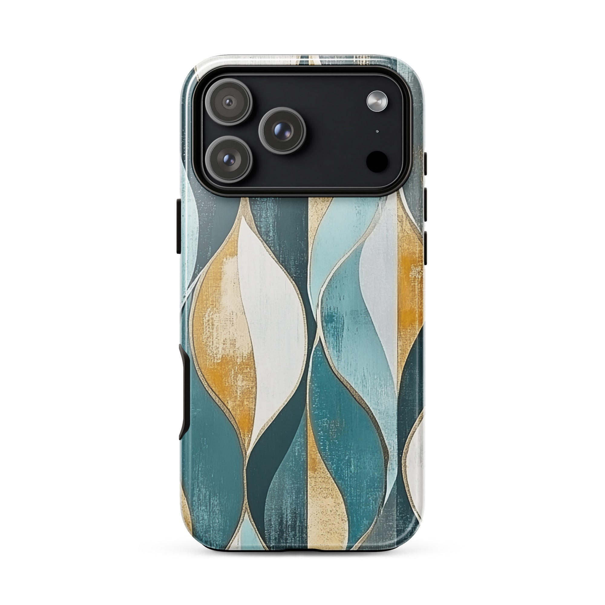 Abstract pattern iPhone case for iPhone 18 Pro Max with the Gilded Currents artwork by Drese Art