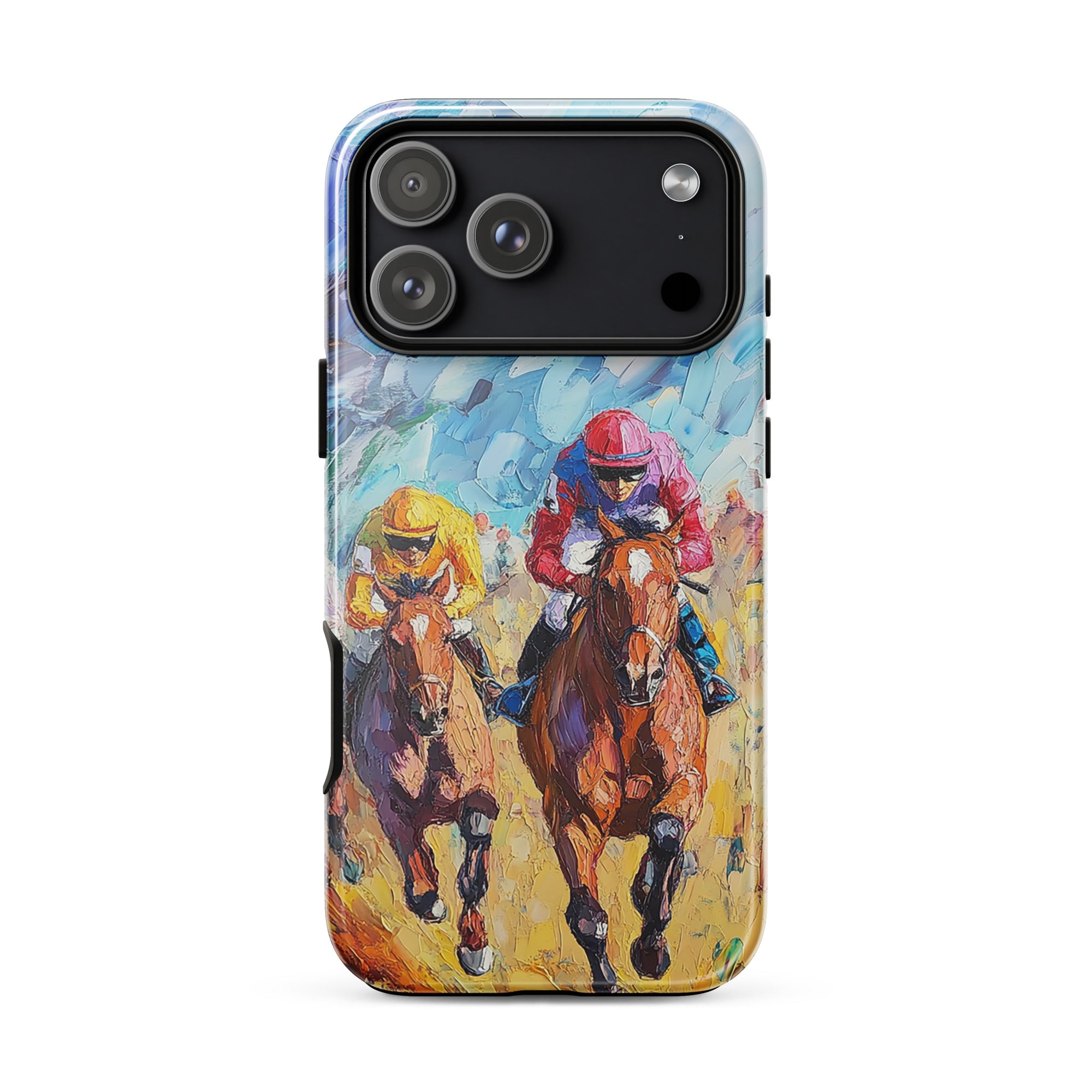 Equestrian-themed iPhone case for iPhone 18 Pro Max with the Fury of the Finish artwork by Drese Art