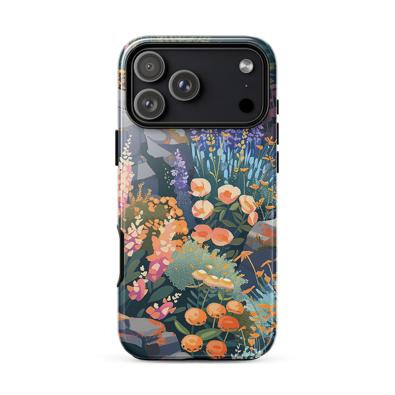 Floral iPhone case for iPhone 18 Pro Max with the Alpine Meadow artwork by Drese Art