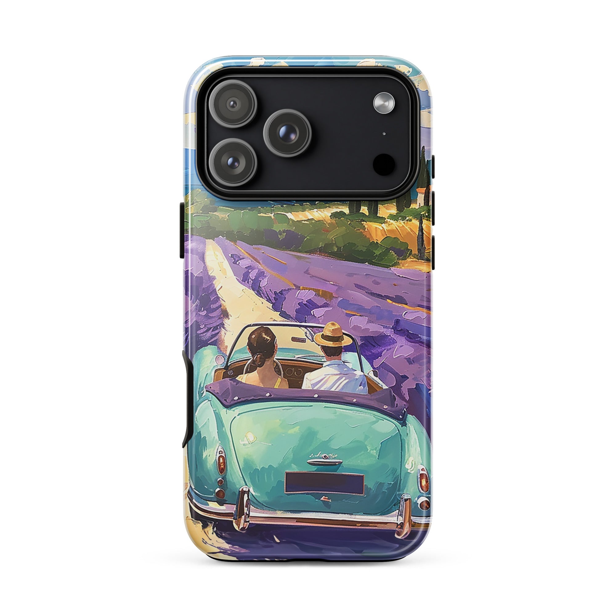 French vintage iPhone case for iPhone 18 Pro Max with the Lavender Fields artwork by Drese Art