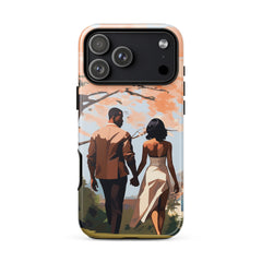 Romantic African American vintage iPhone case for iPhone 18 Pro Max with the Beautiful Day artwork by Drese Art