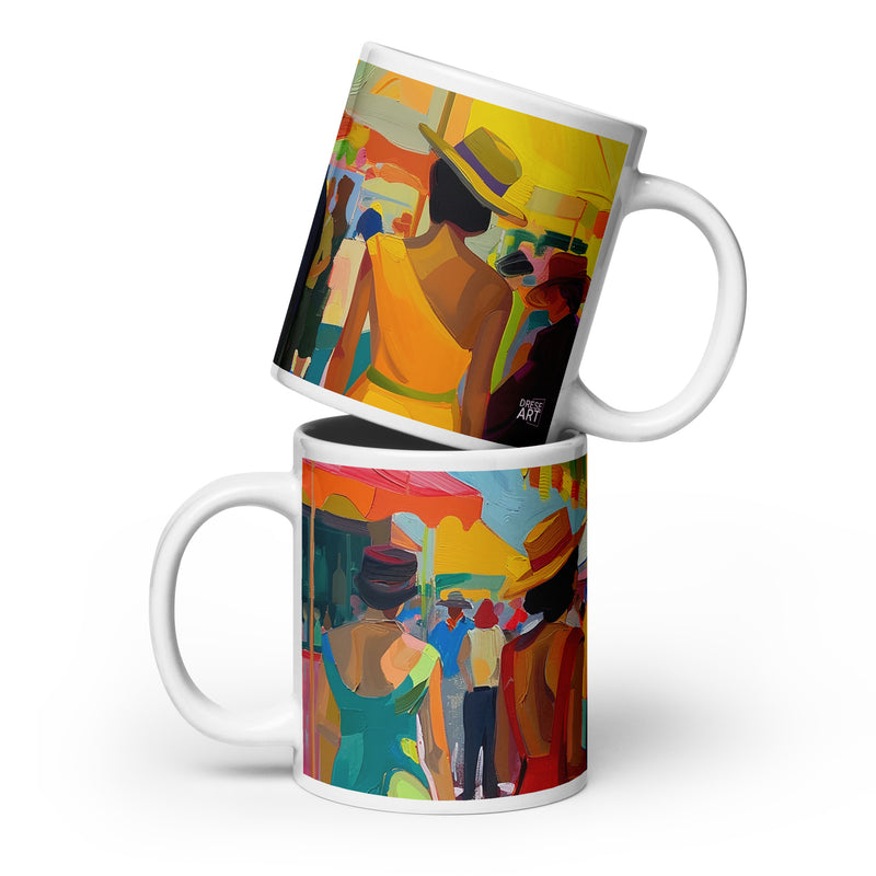 20-oz (60 cl) Spanish vintage ceramic mug with the Colors of Seville artwork by Drese Art